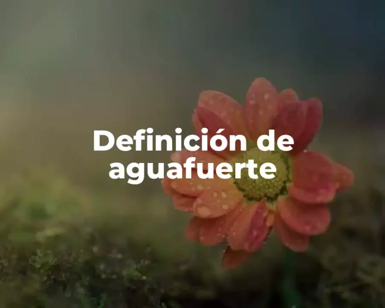 Definición de aguafuerte