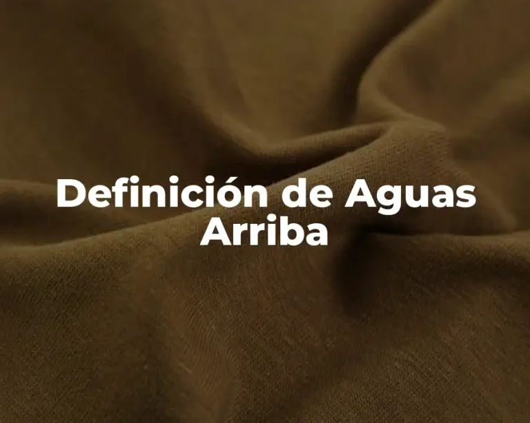 Definición de Aguas Arriba