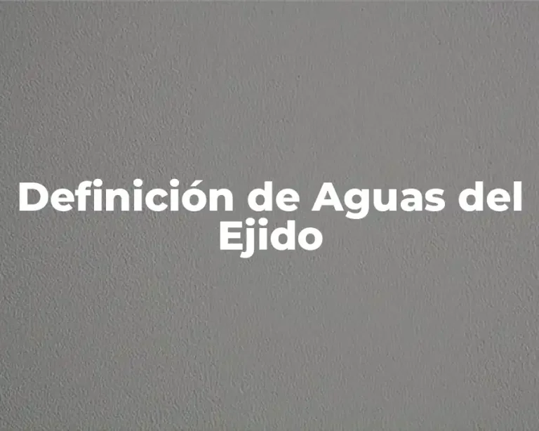 Definición de Aguas del Ejido