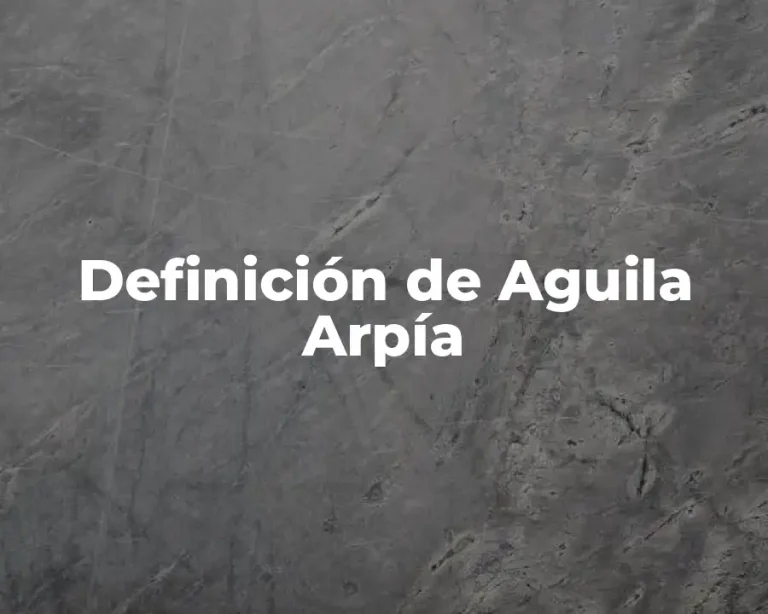 Definición de Aguila Arpía