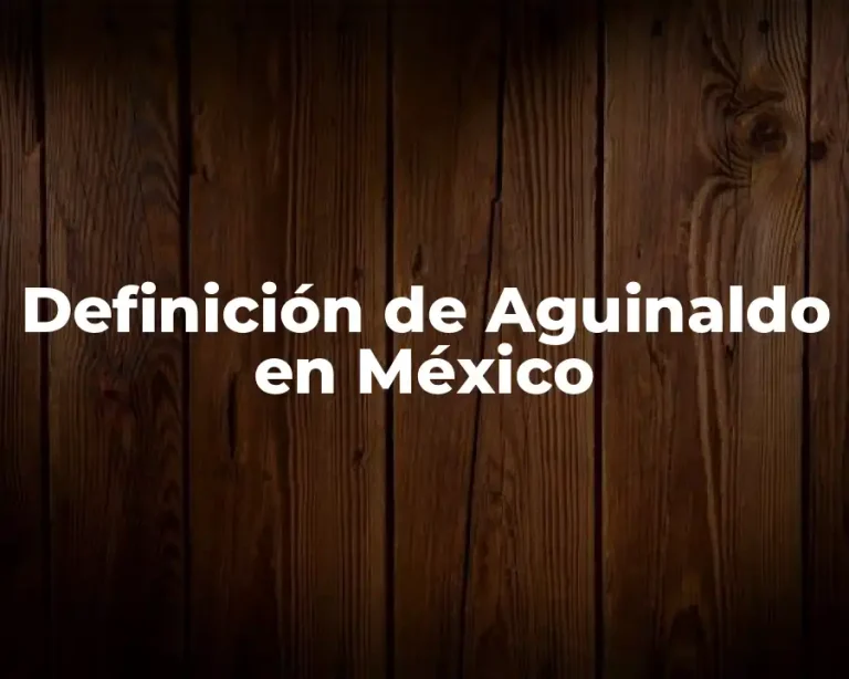 Definición de Aguinaldo en México