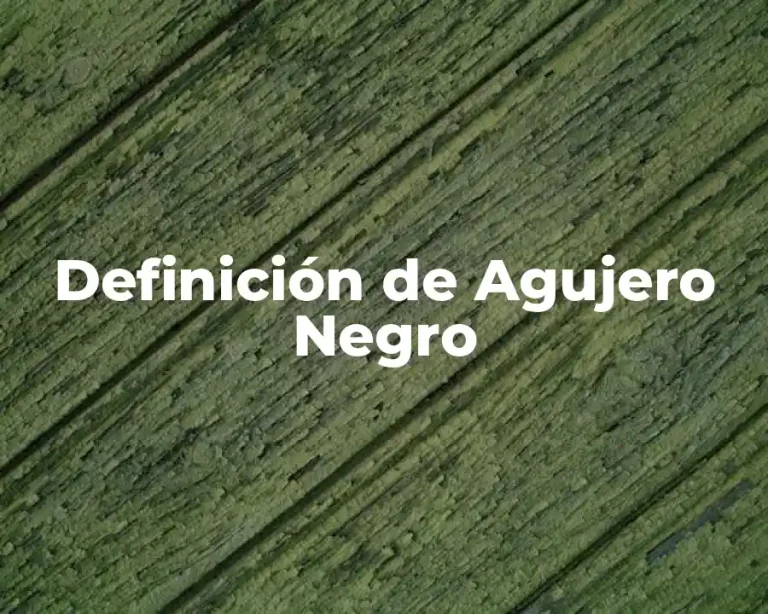 Definición de Agujero Negro