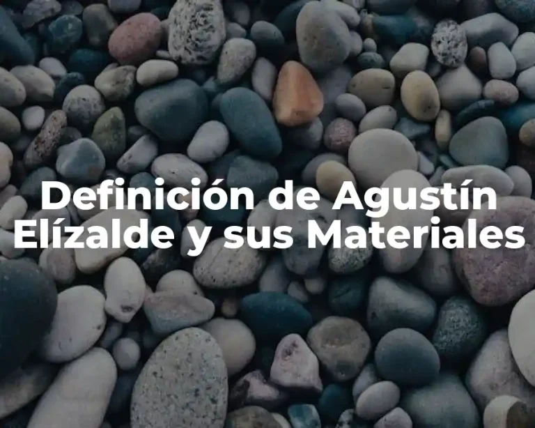 Definición de Agustín Elízalde y sus Materiales