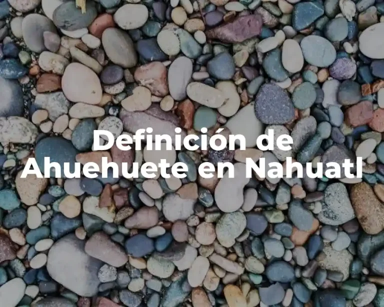 Definición de Ahuehuete en Nahuatl