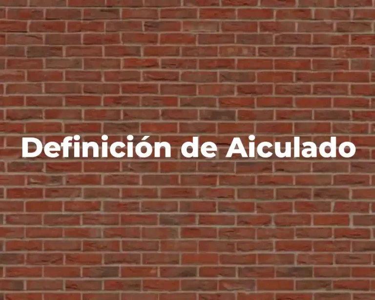 Definición de Aiculado