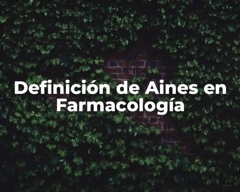 Definición de Aines en Farmacología