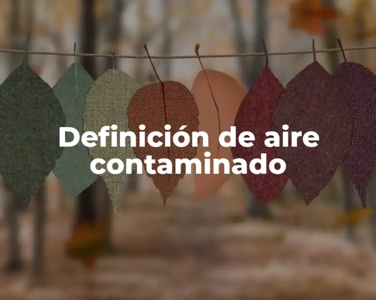 Definición de aire contaminado