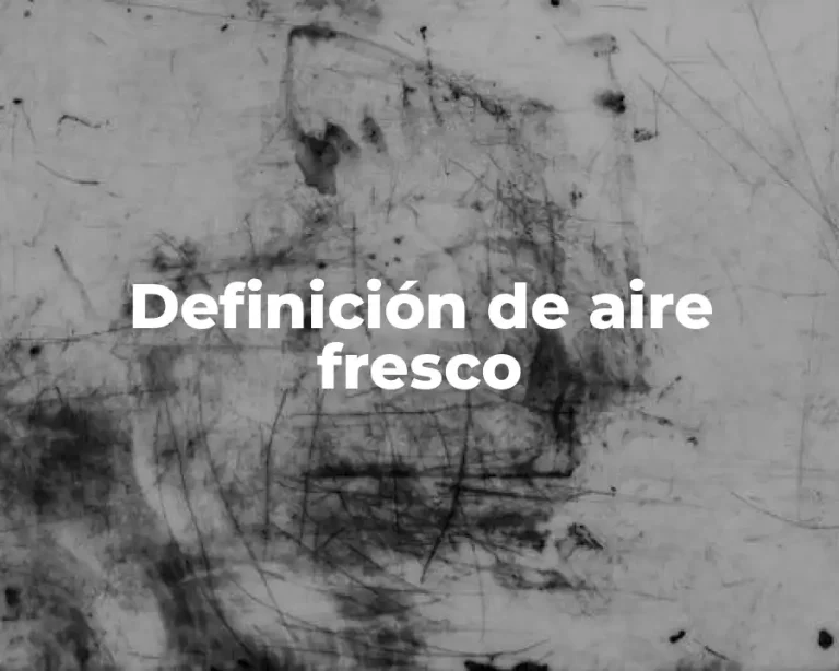 Definición de aire fresco