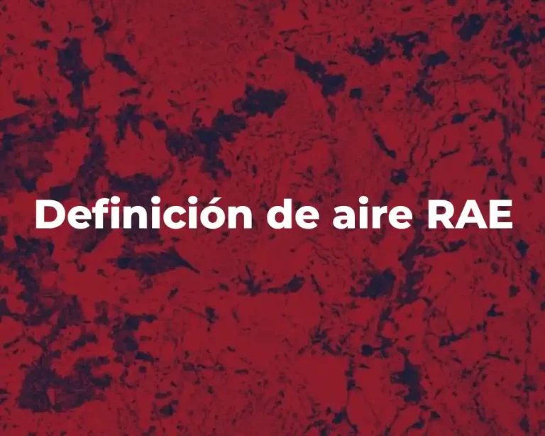 Definición de aire RAE