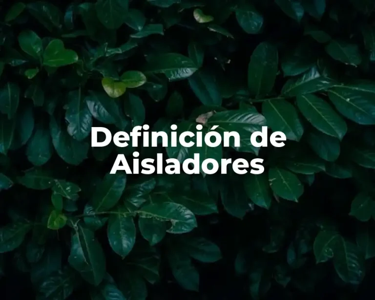 Definición de Aisladores