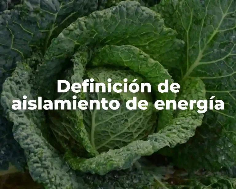 Definición de aislamiento de energía