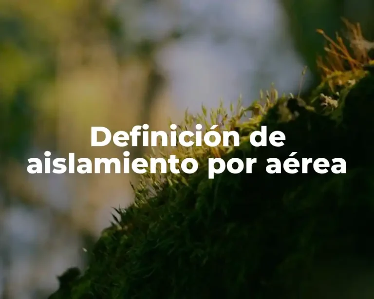 Definición de aislamiento por aérea