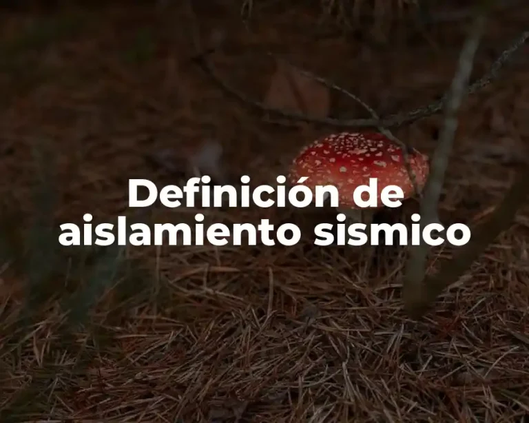 Definición de aislamiento sismico