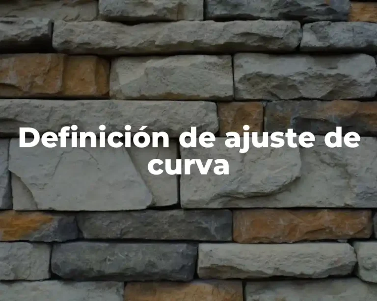 Definición de ajuste de curva