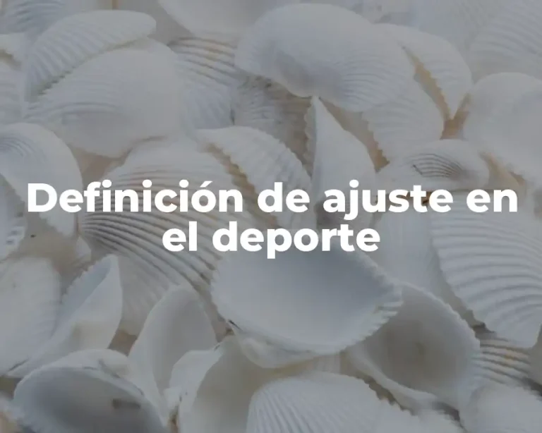 Definición de ajuste en el deporte