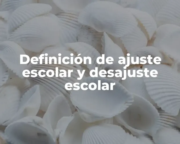 Definición de ajuste escolar y desajuste escolar