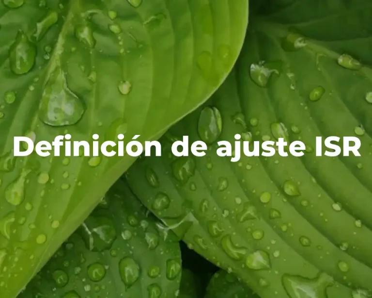 Definición de ajuste ISR