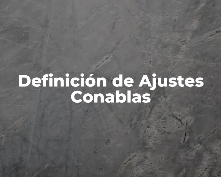 Definición de Ajustes Conablas
