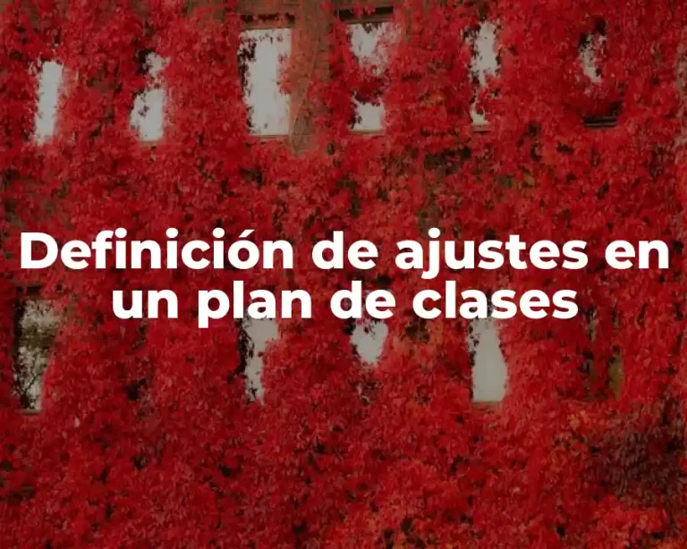 Definición de ajustes en un plan de clases