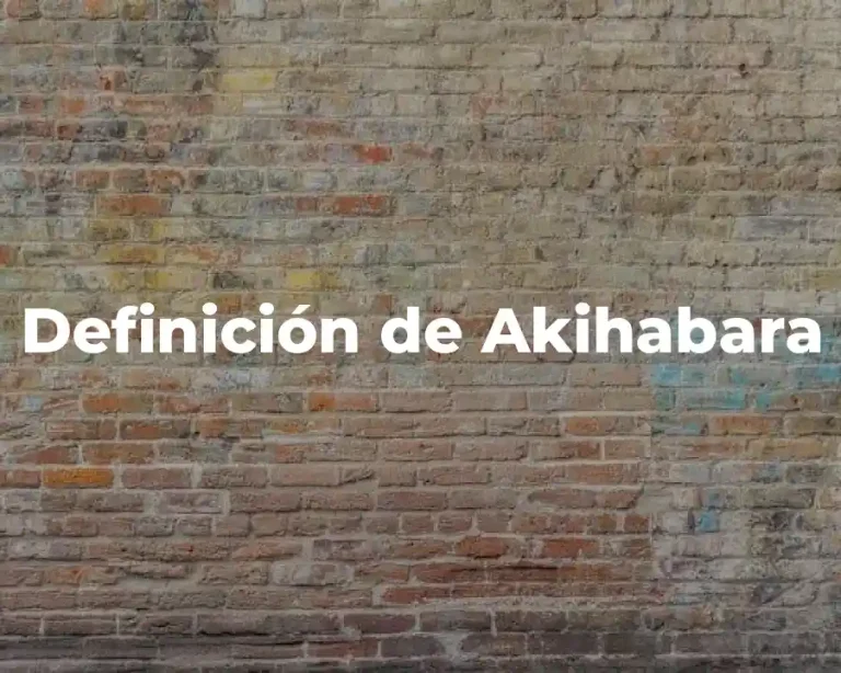 Definición de Akihabara