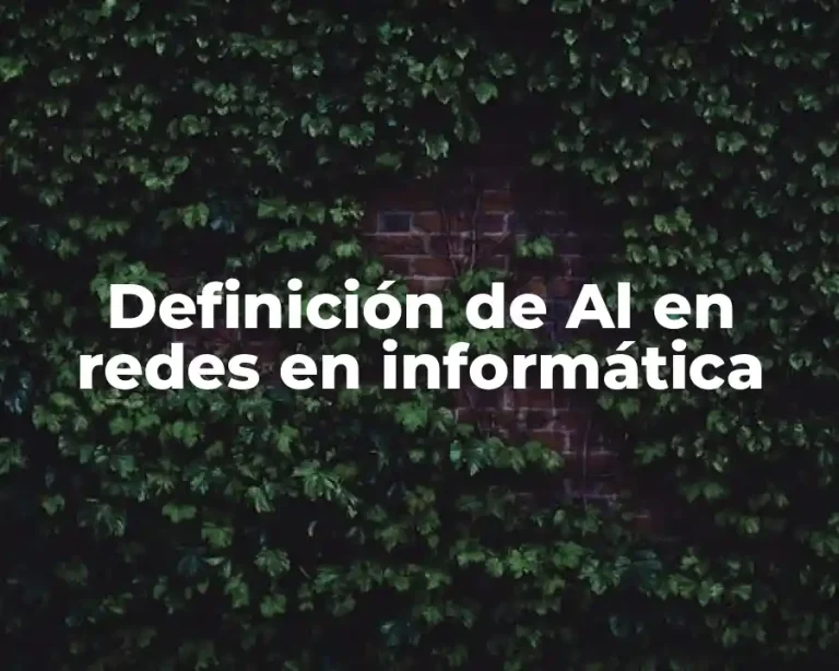 Definición de Al en redes en informática