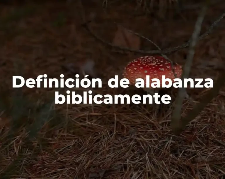 Definición de alabanza biblicamente