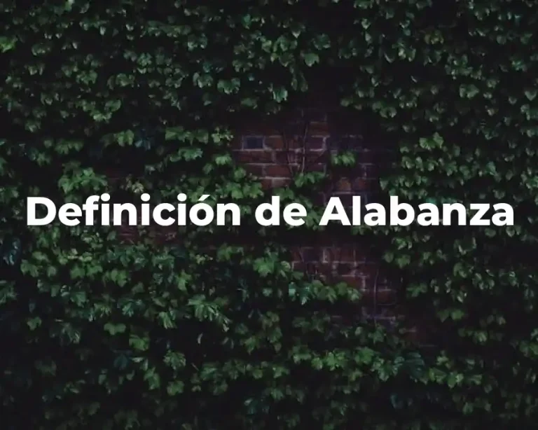 Definición de Alabanza