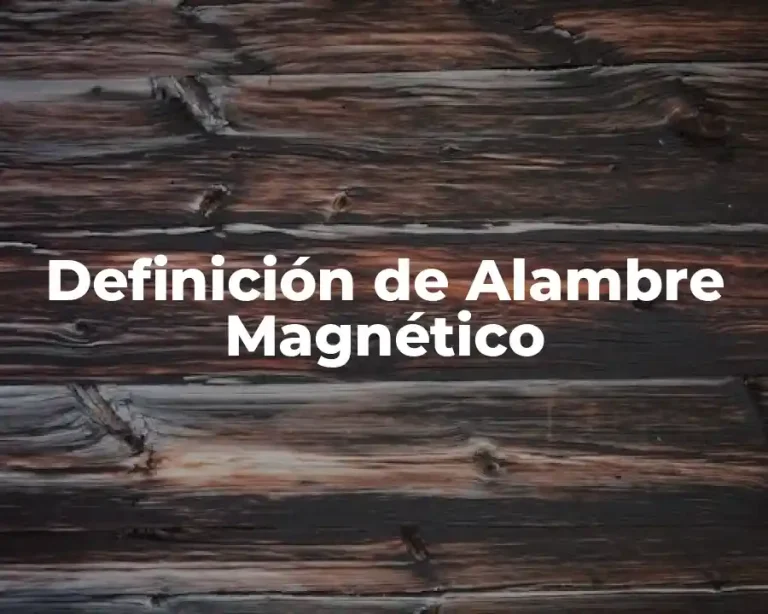 Definición de Alambre Magnético