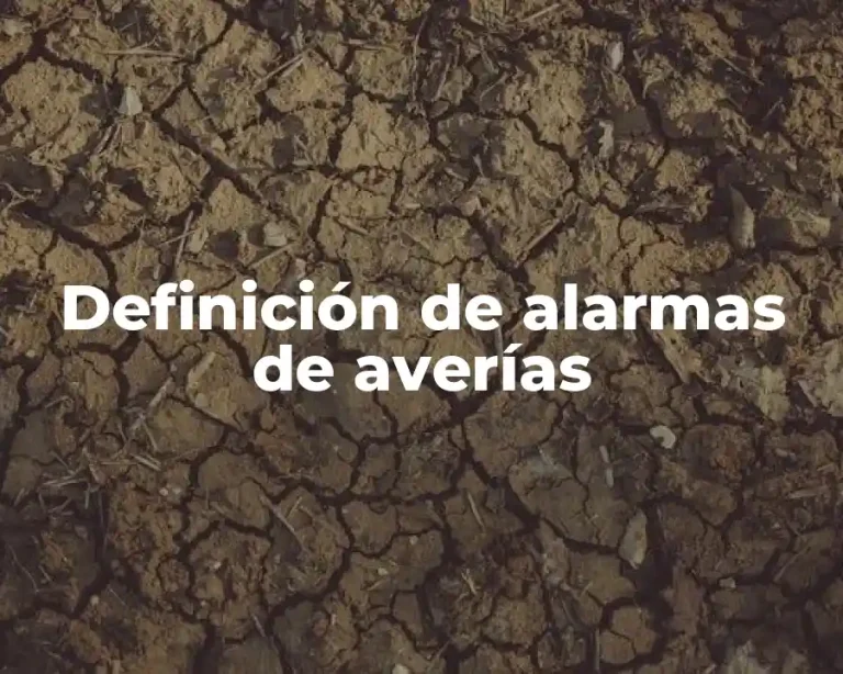 Definición de alarmas de averías