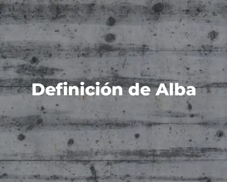 Definición de Alba