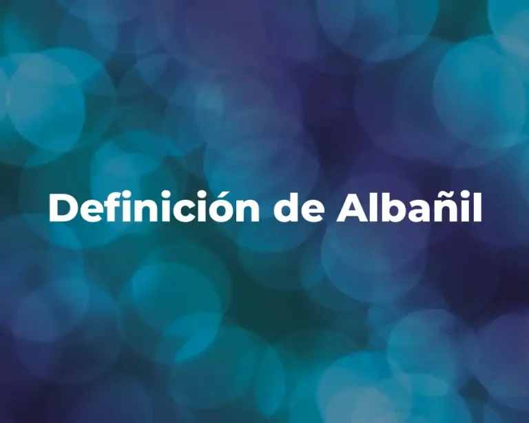 Definición de Albañil