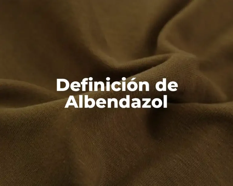 Definición de Albendazol