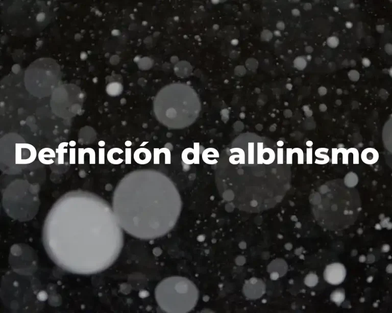 Definición de albinismo