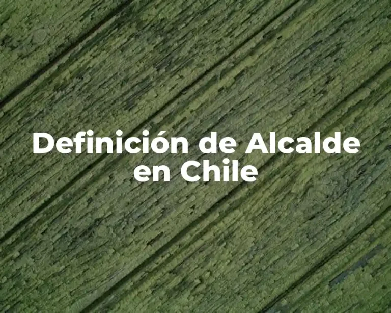 Definición de Alcalde en Chile