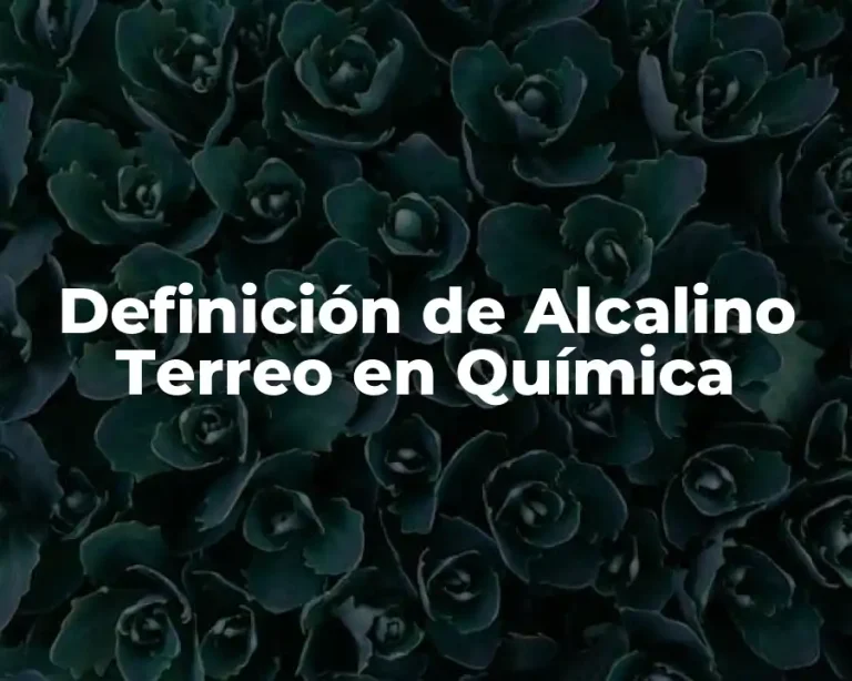 Definición de Alcalino Terreo en Química