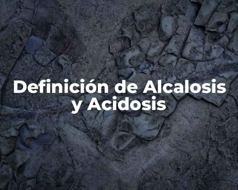 Definición de Alcalosis y Acidosis