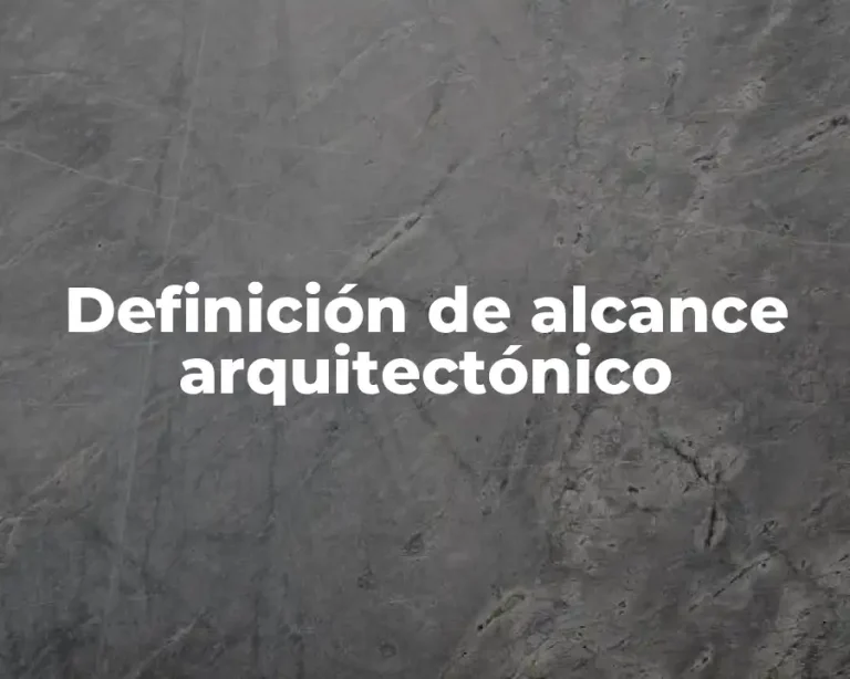 Definición de alcance arquitectónico