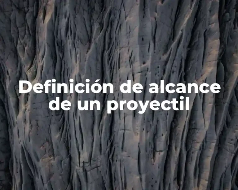 Definición de alcance de un proyectil