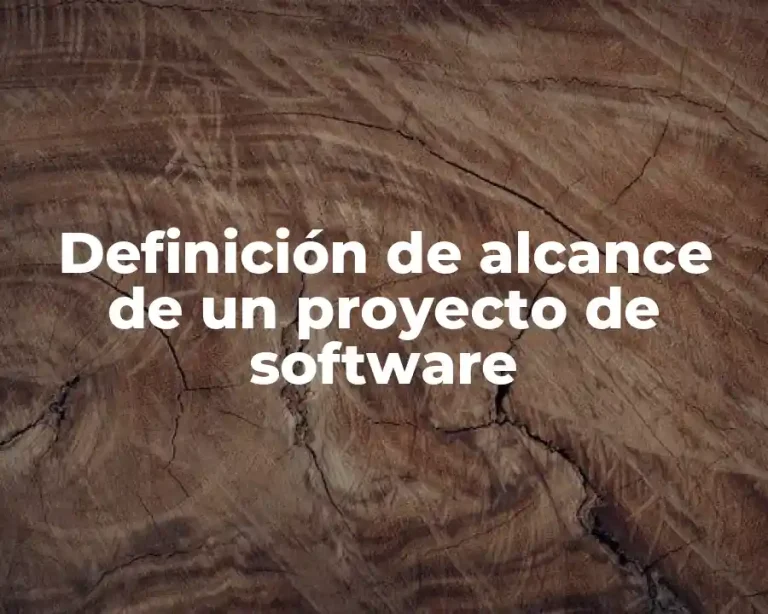 Definición de alcance de un proyecto de software