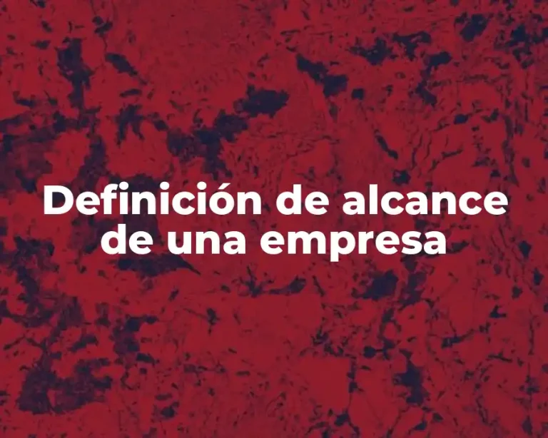 Definición de alcance de una empresa
