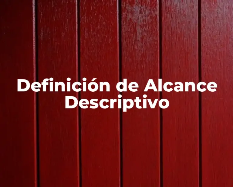 Definición de Alcance Descriptivo