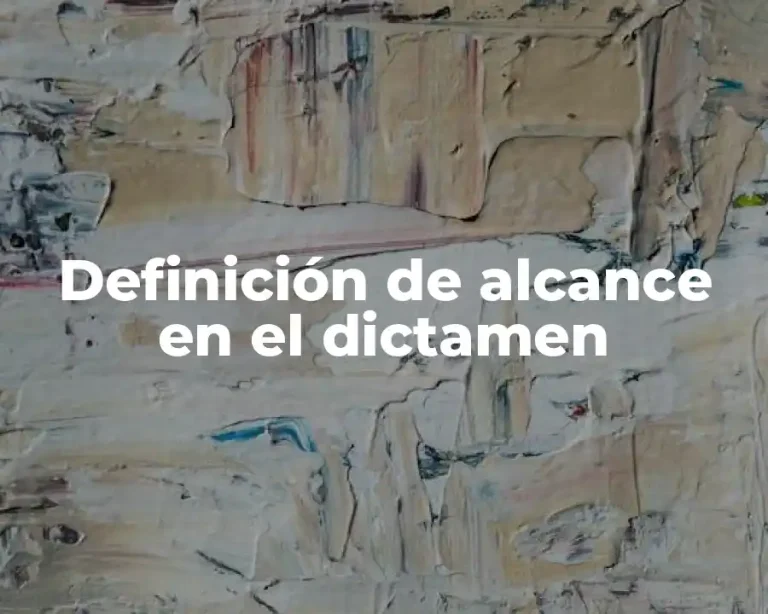 Definición de alcance en el dictamen