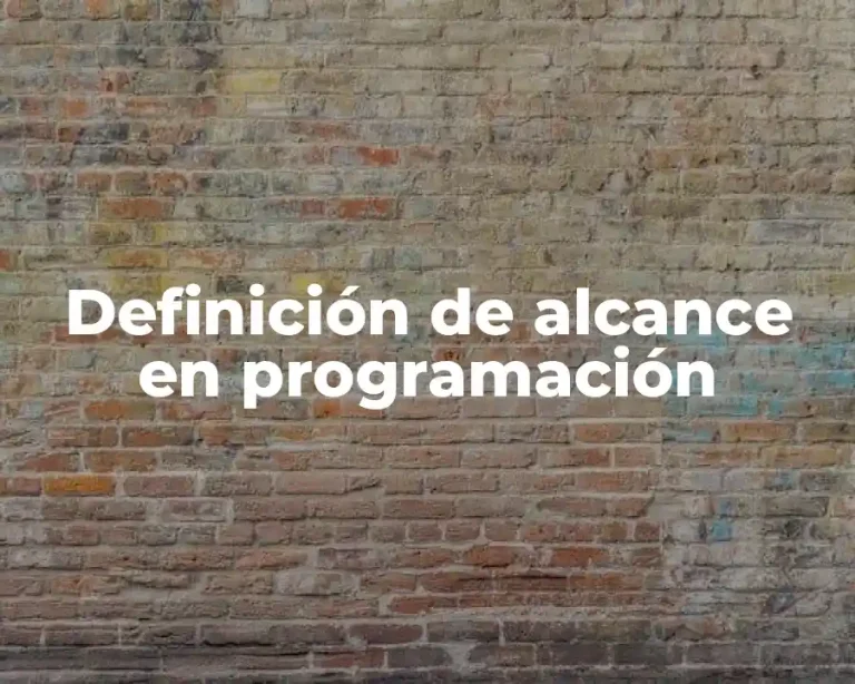 Definición de alcance en programación