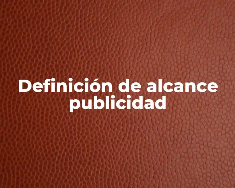 Definición de alcance publicidad