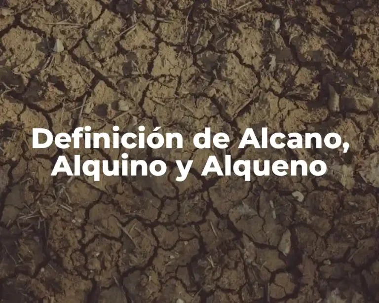Definición de Alcano, Alquino y Alqueno