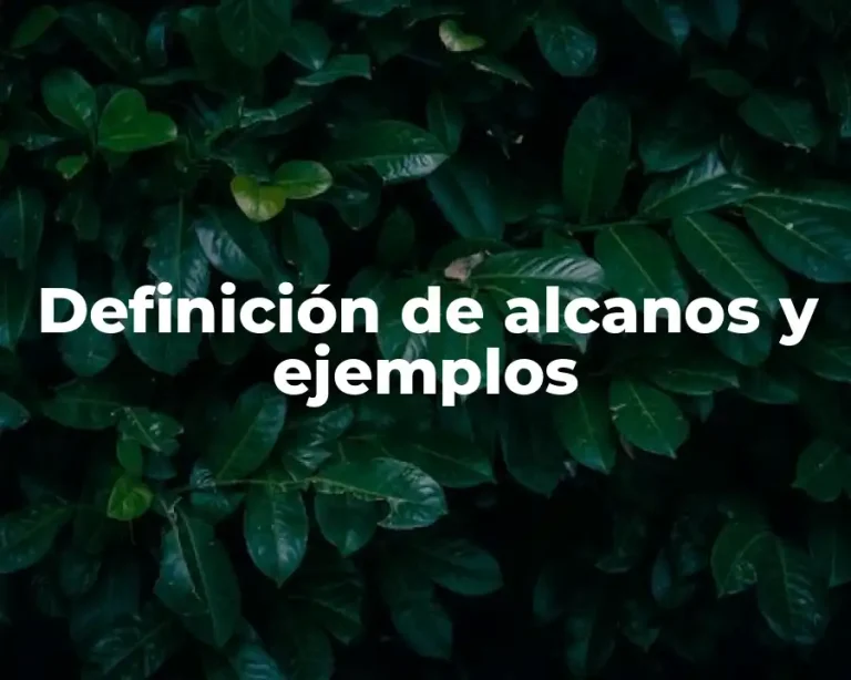 Definición de alcanos y ejemplos