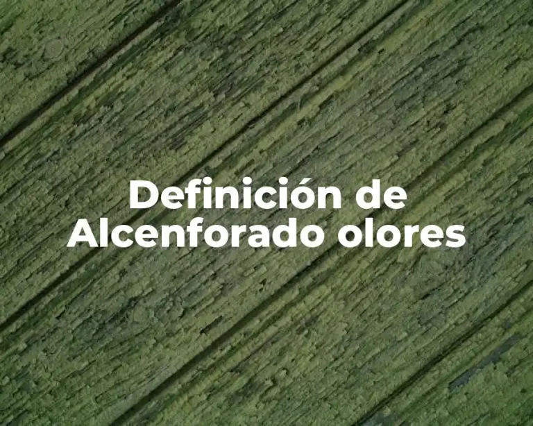 Definición de Alcenforado olores