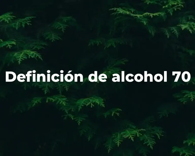 Definición de alcohol 70