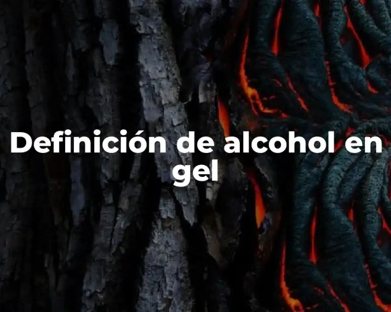 Definición de alcohol en gel