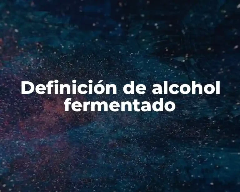 Definición de alcohol fermentado
